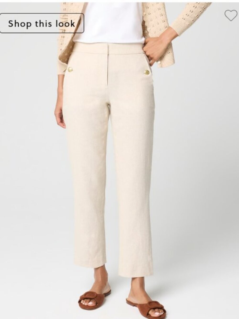 J. Crew Beige Elastic-Waist Pants